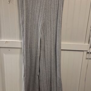 Aerie Heather Gray Ribbed Lounge Pants